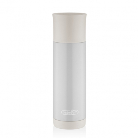 Ora mesei - Sticla termos din otel inoxidabil, Crem,BabyJem, 400 ml