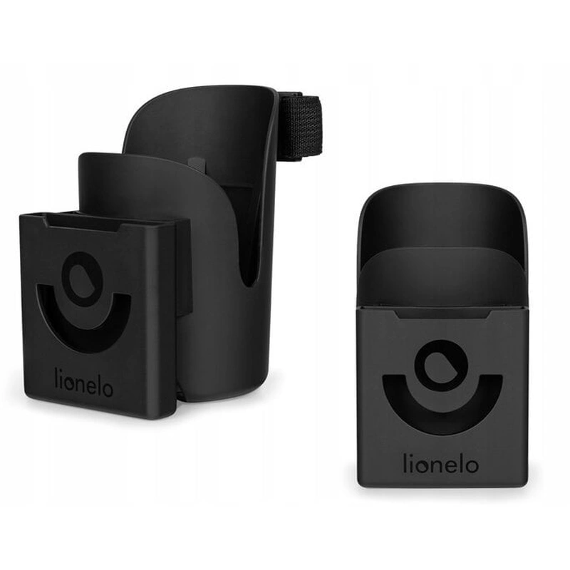 Suport universal pentru biberon/pahar si telefon, Lionelo, Ove, Cu sistem de rotire 360, Negru [1]