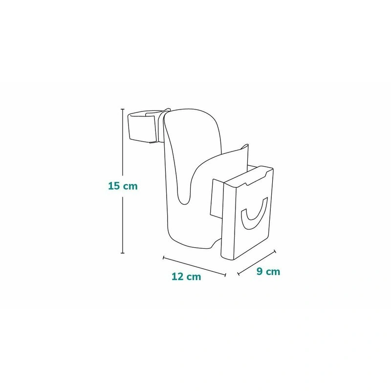 Suport universal pentru biberon/pahar si telefon, Lionelo, Ove, Cu sistem de rotire 360, Negru [4]