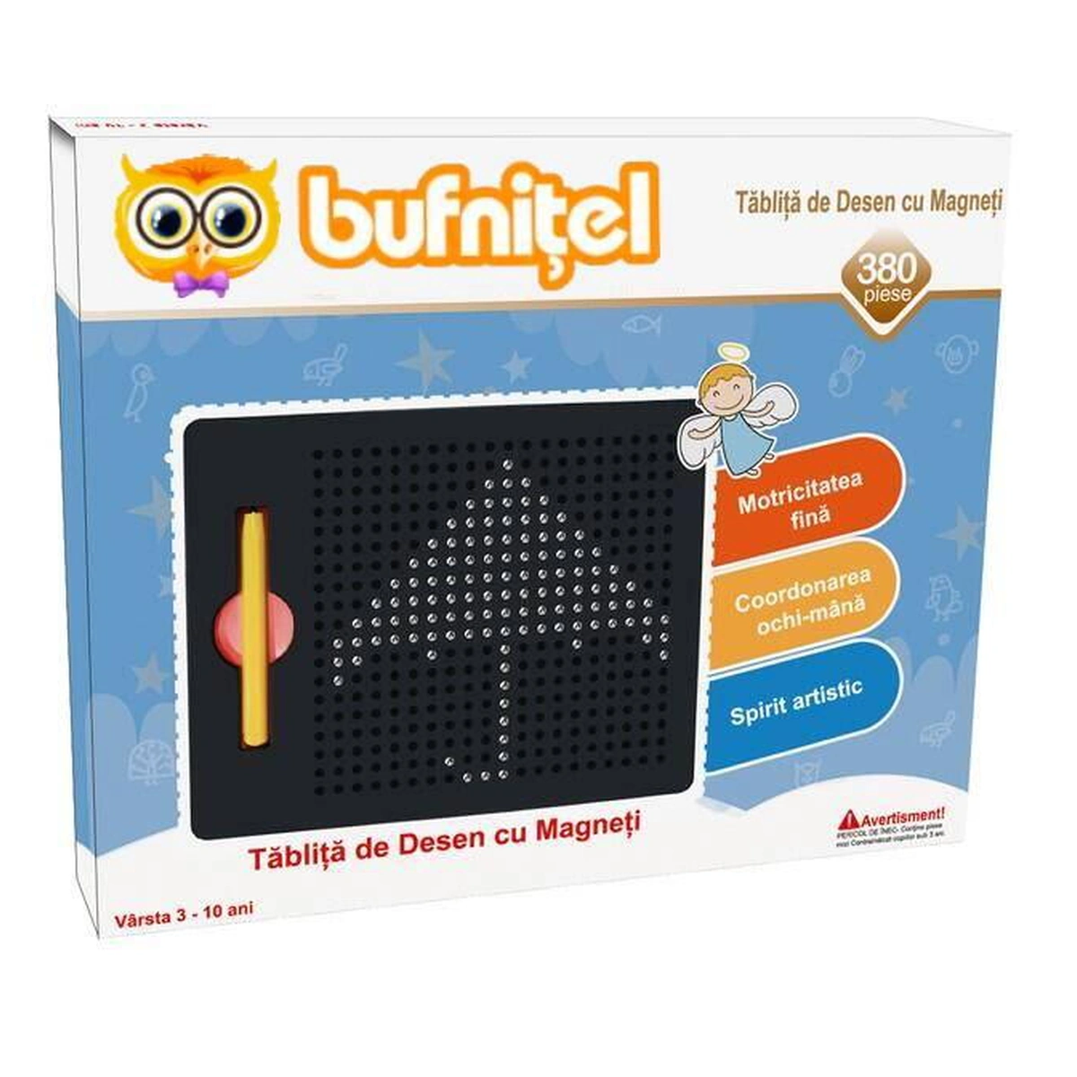 Jocuri de indemanare - Tablita de desen cu magneti - 380 piese
