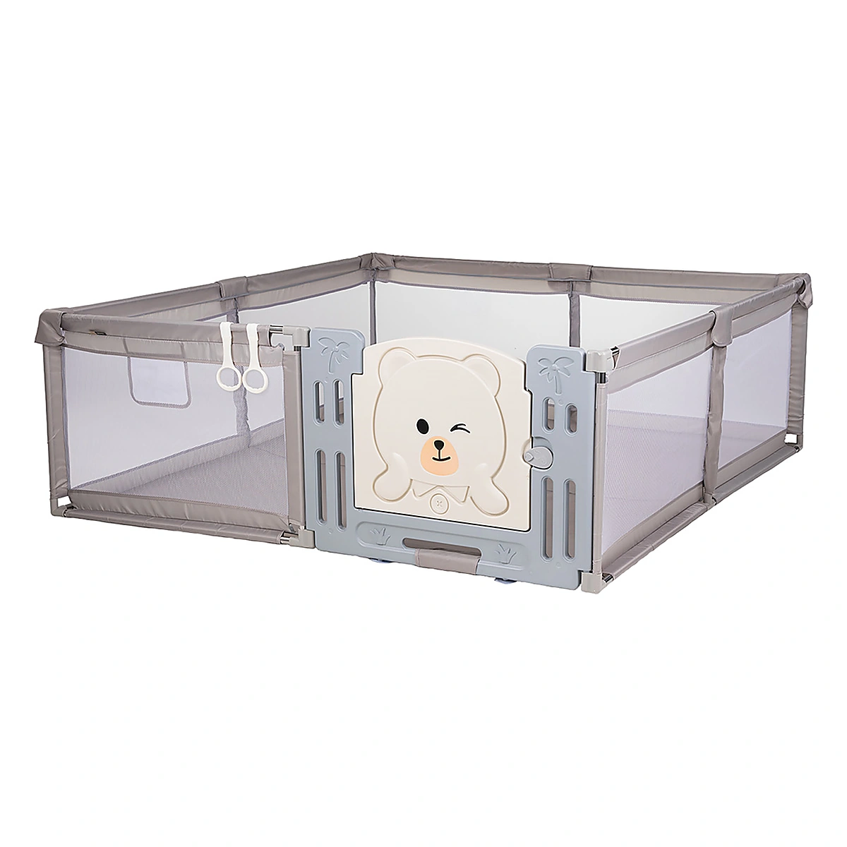 Tarcuri de joaca - Tarc de joaca Chipolino Amico 200x180 cm cu usa, Beige