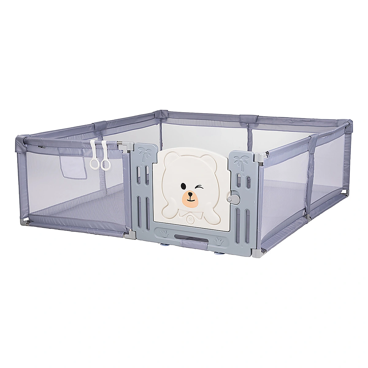 Tarcuri de joaca - Tarc de joaca Chipolino Amico 200x180 cm cu usa, Grey