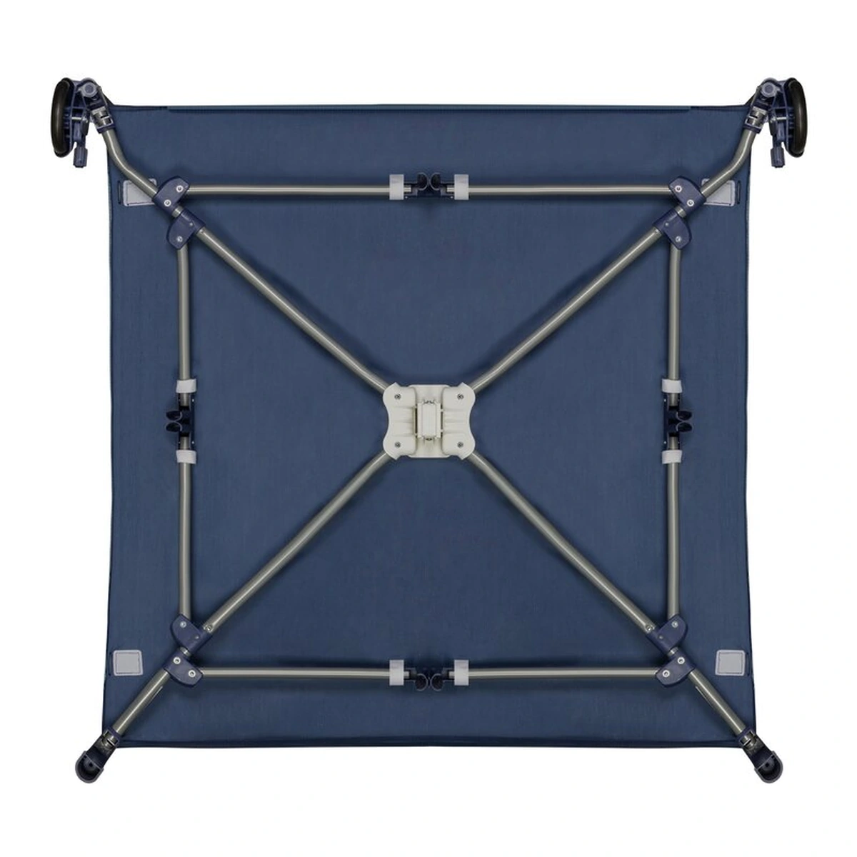 Tarc de joaca copii, Lionelo, Bonnie, Pana la 15 kg, 100 x 100 cm, Cu roti, Cu salteluta din spuma, Albastru 36 luni [12]