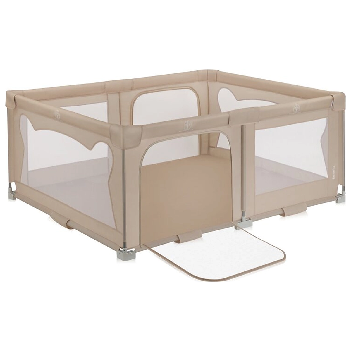 Tarcuri de joaca - Tarc de joaca copii, Lionelo, Florence Easy Fold, 150 x 180 x 75 cm, Pliere, depliere automata, Include geanta de transport, Din plasa, Cu doua intrari laterale, 0-48 luni,