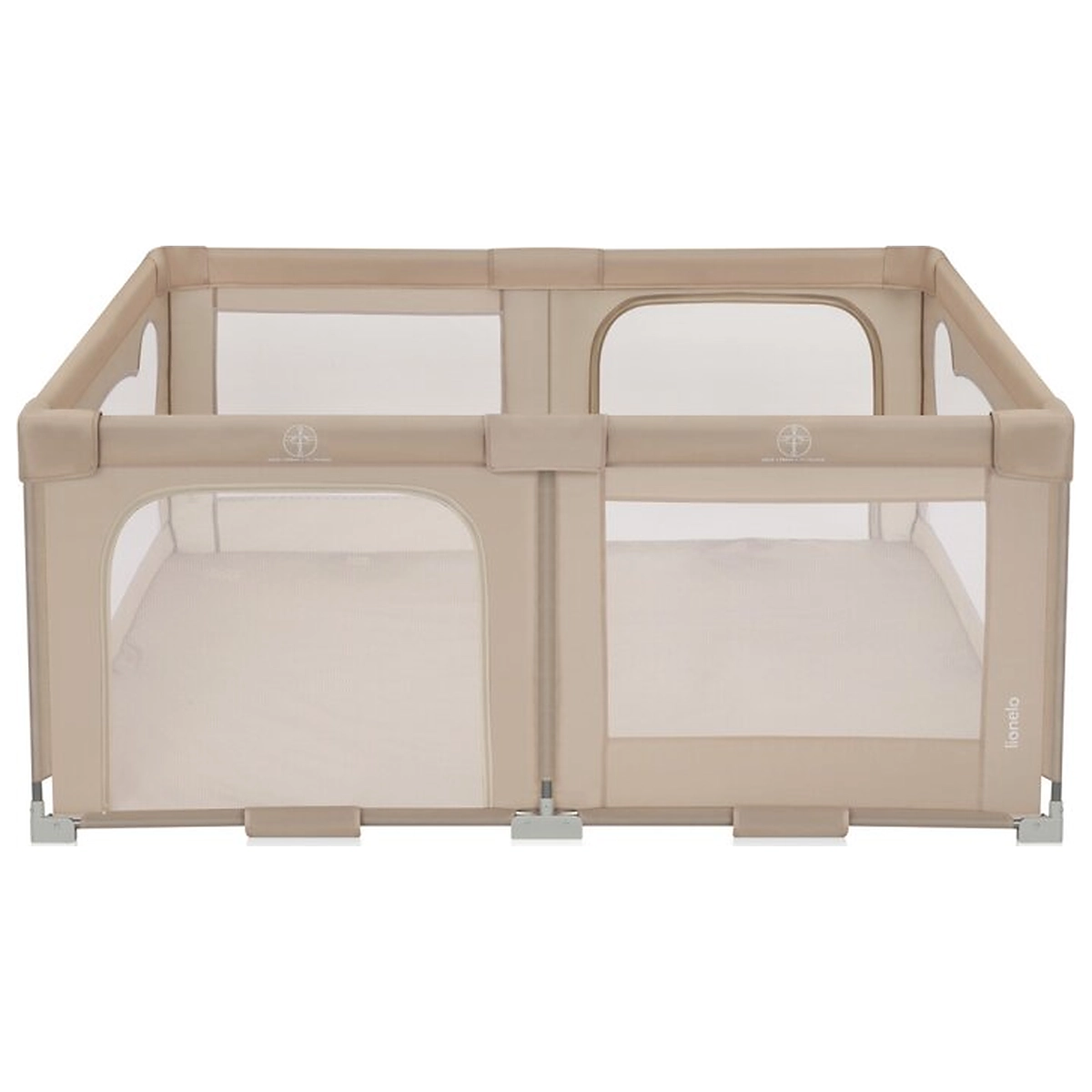 Tarc de joaca copii, Lionelo, Florence Easy Fold, 150 x 180 x 75 cm, Pliere, depliere automata, Include geanta de transport, Din plasa, Cu doua intrari laterale, 0-48 luni, [5]