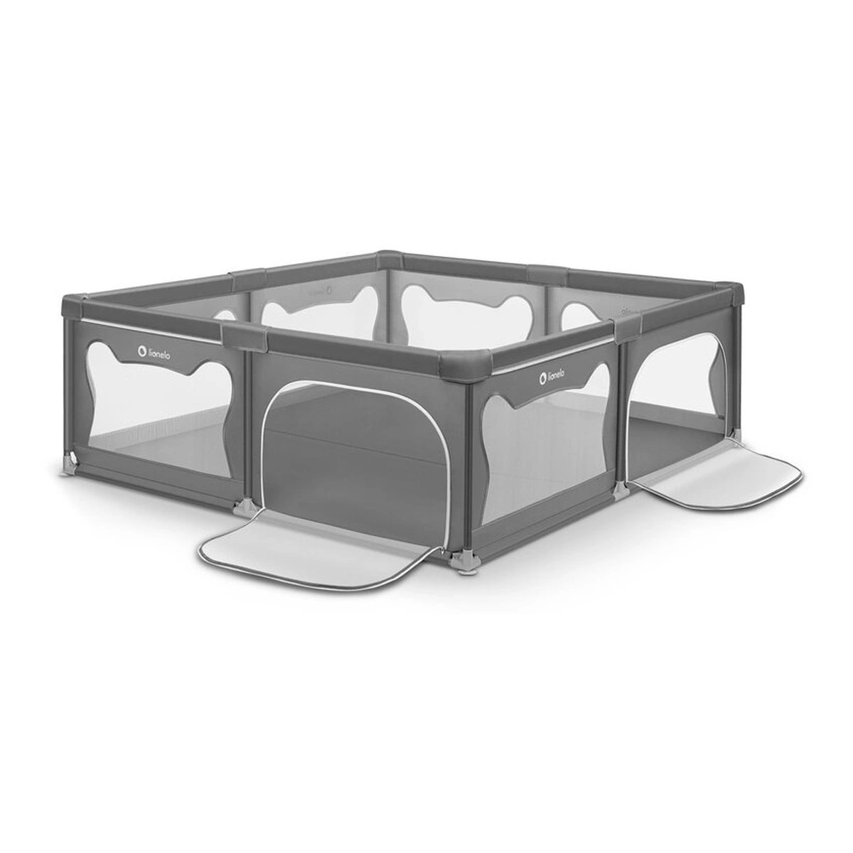 Tarcuri de joaca - Tarc de joaca copii, Lionelo, Willow XL,180 x 200 cm, Pliere compacta, Include geanta de transport, Din plasa, Cu doua intrari laterale si fermoar, Cu ventuze pentru stabilitate, Conform cu EN 12227:2