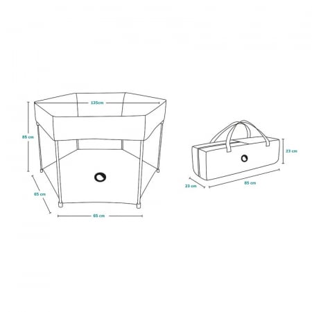 Tarc de joaca Roel, Pliere ultra-compacta, Conform cu standardul europeane de securitate EN12227, Multicolor [9]