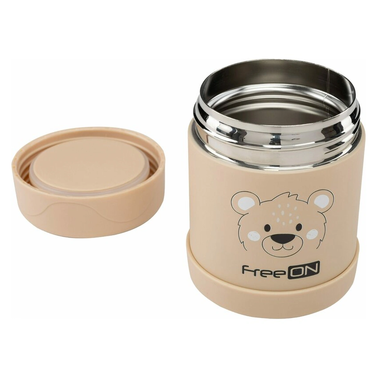 Termosuri - Termos pentru alimente solide Din otel inoxidabil - Beige Bear