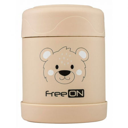 Termos pentru alimente solide Din otel inoxidabil - Beige Bear [1]