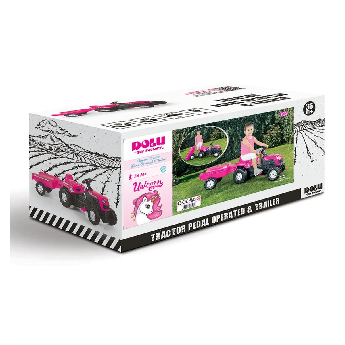 Tractor cu pedale si remorca - Unicorn DOLU 3 ani+ [8]