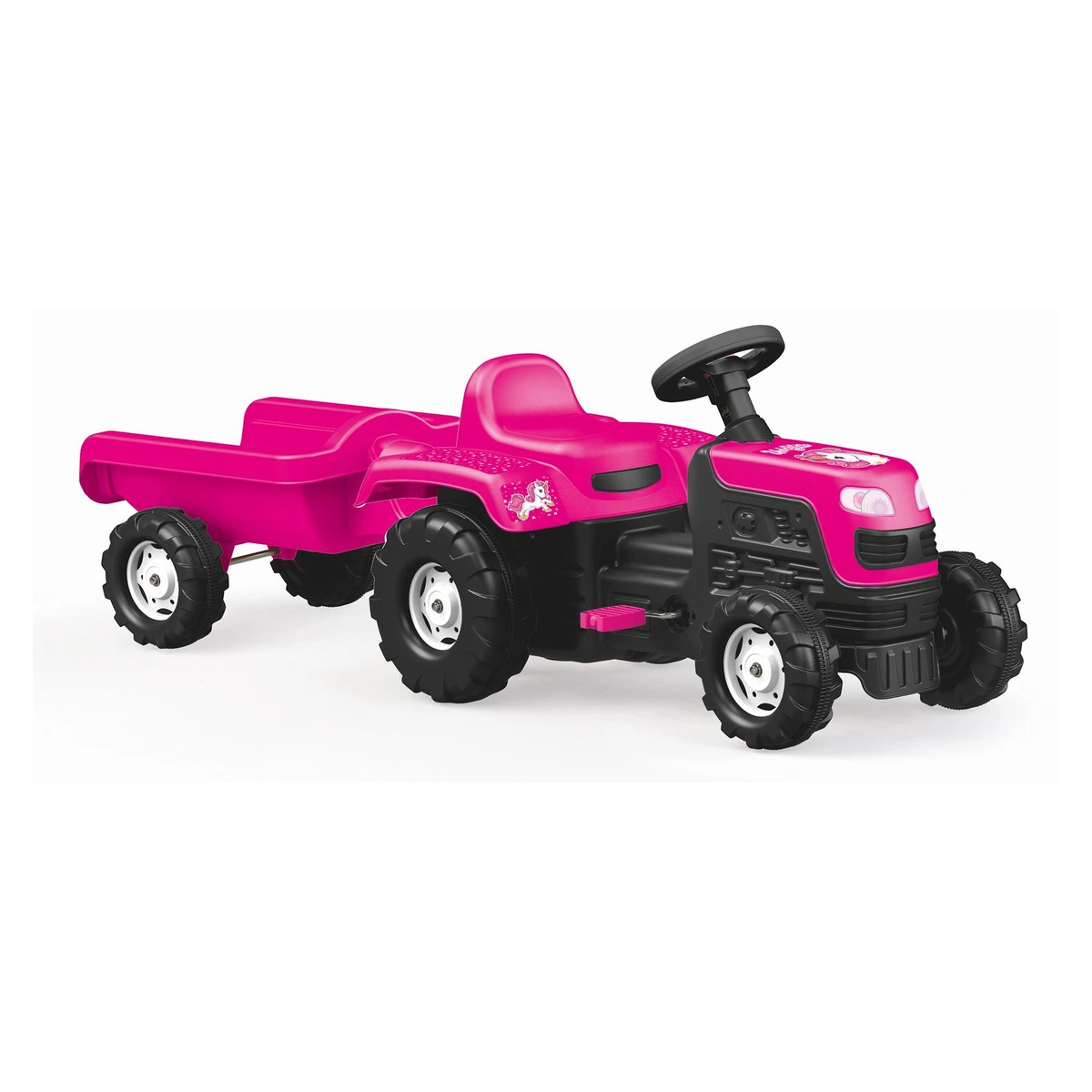 Tractoare copii - Tractor cu pedale si remorca - Unicorn de la DOLU