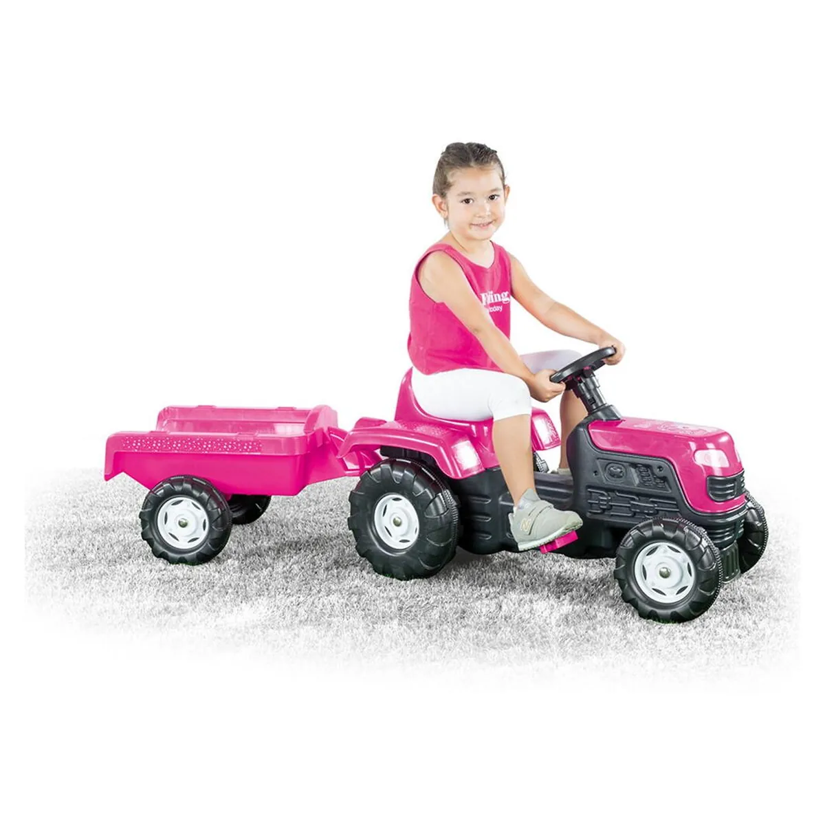 Tractor cu pedale si remorca - Unicorn DOLU 3 ani+ [1]