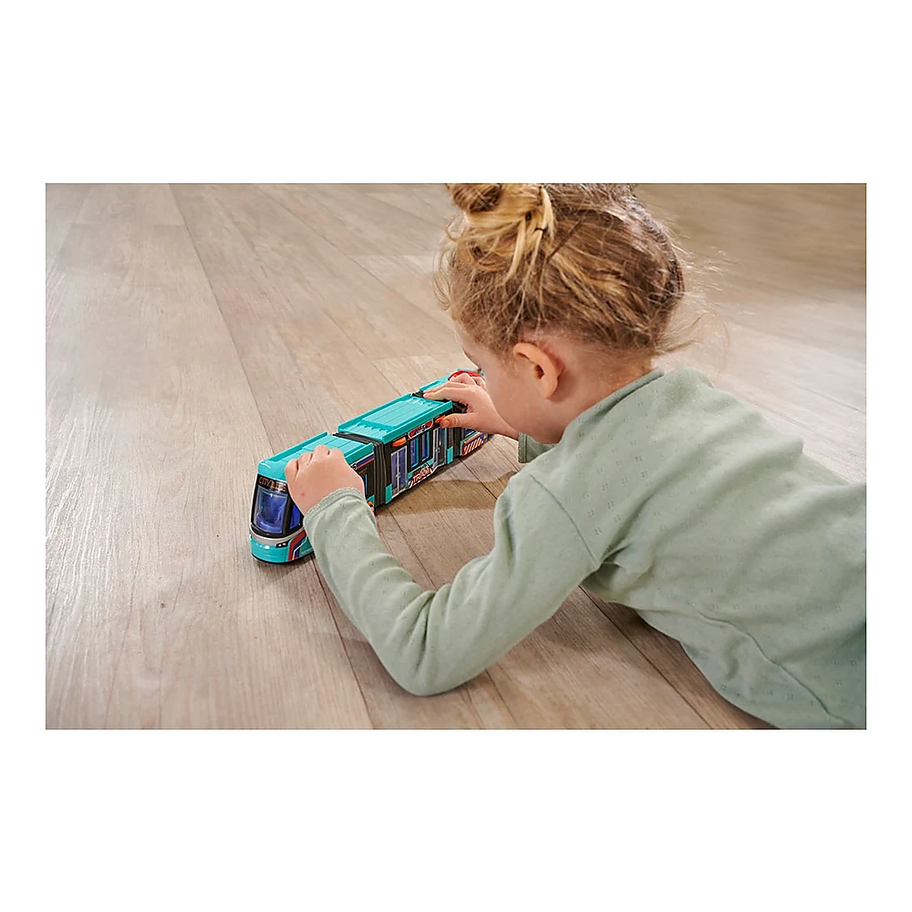 Tramvai Dickie Siemens City Tram 41,5 cm albastru copii [4]