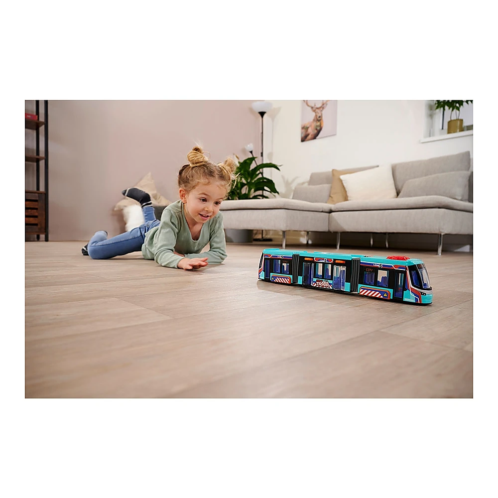 Tramvai Dickie Siemens City Tram 41,5 cm albastru copii [7]