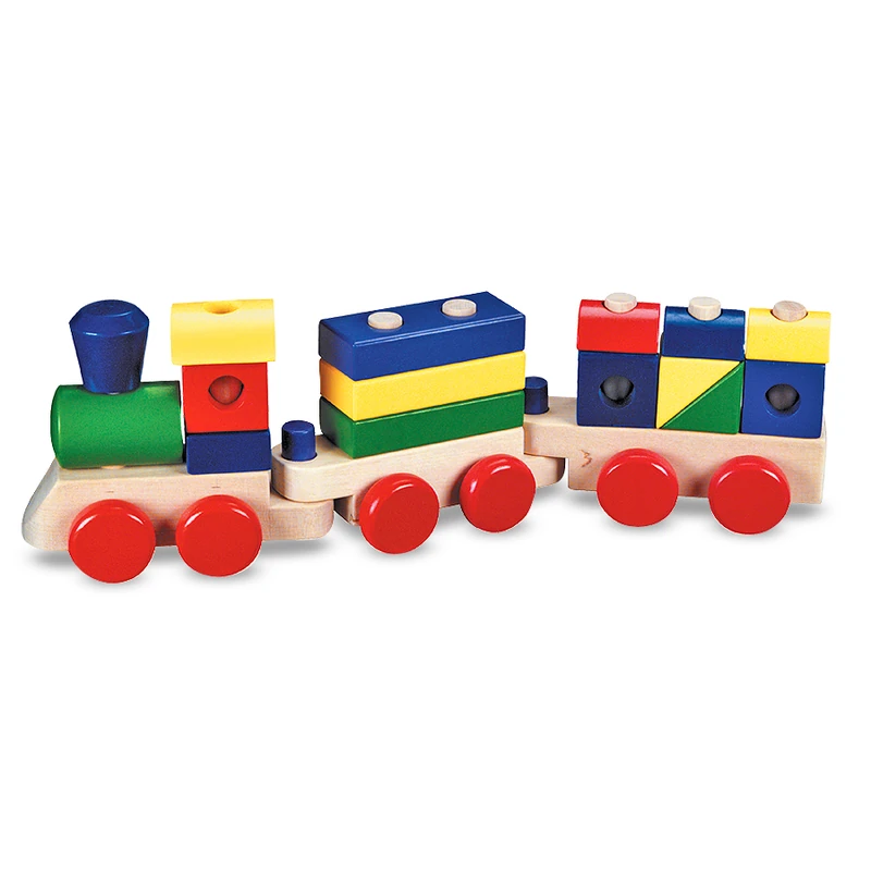 Jucarii din lemn - Trenulet din lemn de stivuit Melissa and Doug