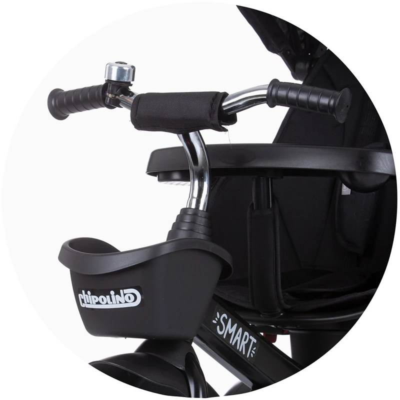 Tricicleta Chipolino Smart cu sezut reversibil, Raven [4]