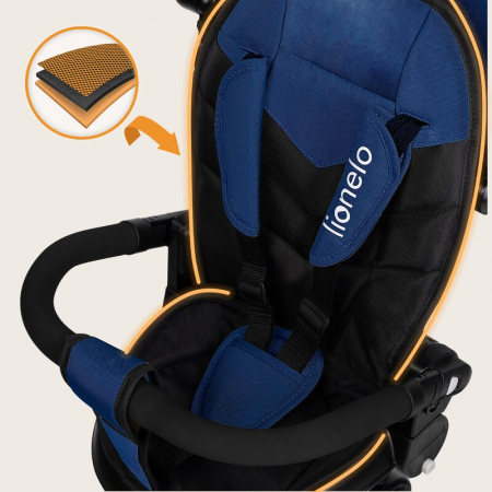 Tricicleta copii, Lionelo, Tris Plus, Ultrapliabila, Scaun reversibil, Blue denim [31]