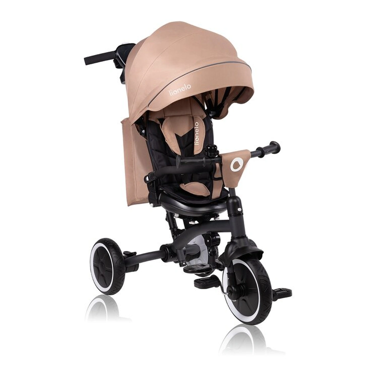 Triciclete - Tricicleta copii, Lionelo, Tris Plus, Ultrapliabila, Scaun reversibil, Beige sand