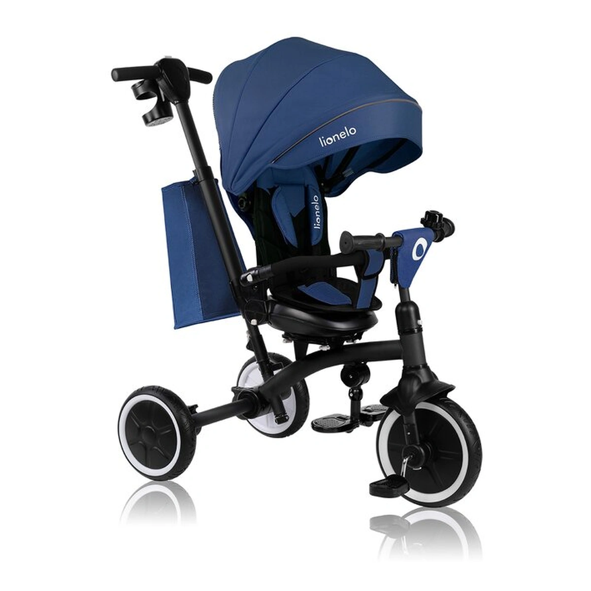 Triciclete - Tricicleta copii, Lionelo, Tris Plus, Ultrapliabila, Scaun reversibil, Blue denim