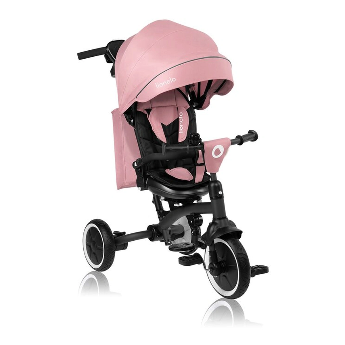 Triciclete - Tricicleta copii, Lionelo, Tris Plus, Ultrapliabila, Scaun reversibil, Pink rose