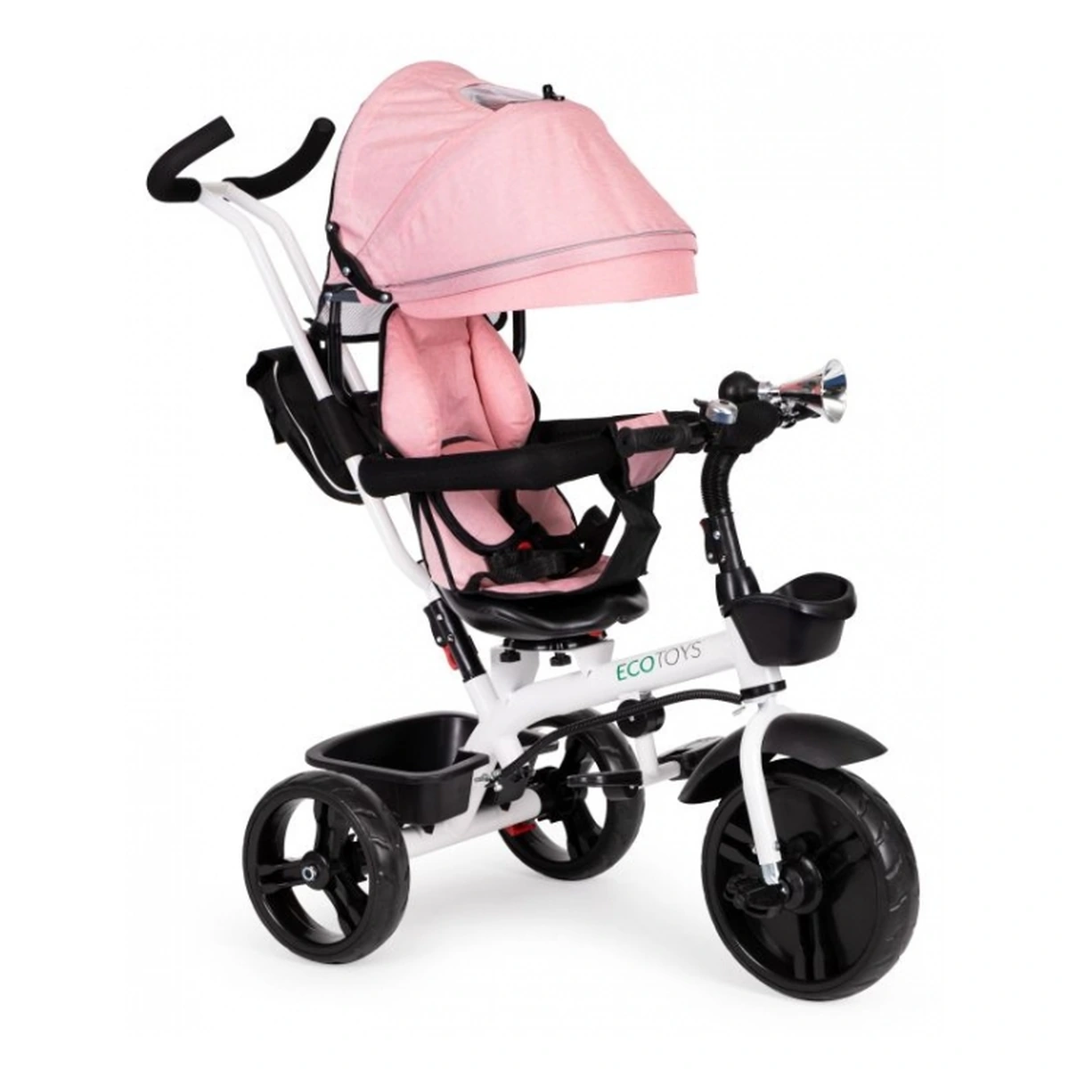 Triciclete - Tricicleta cu sezut reversibil Ecotoys - Roz