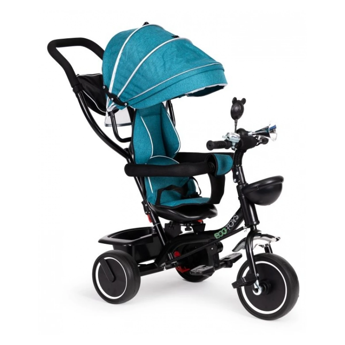 Triciclete - Tricicleta rotativa Ecotoys JM-066-9 Verde cu roti EVA