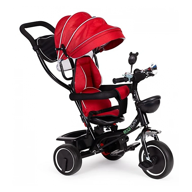 Triciclete - Tricicleta Ecotoys, cu sezut rotativ, JM-066-9 - Rosu