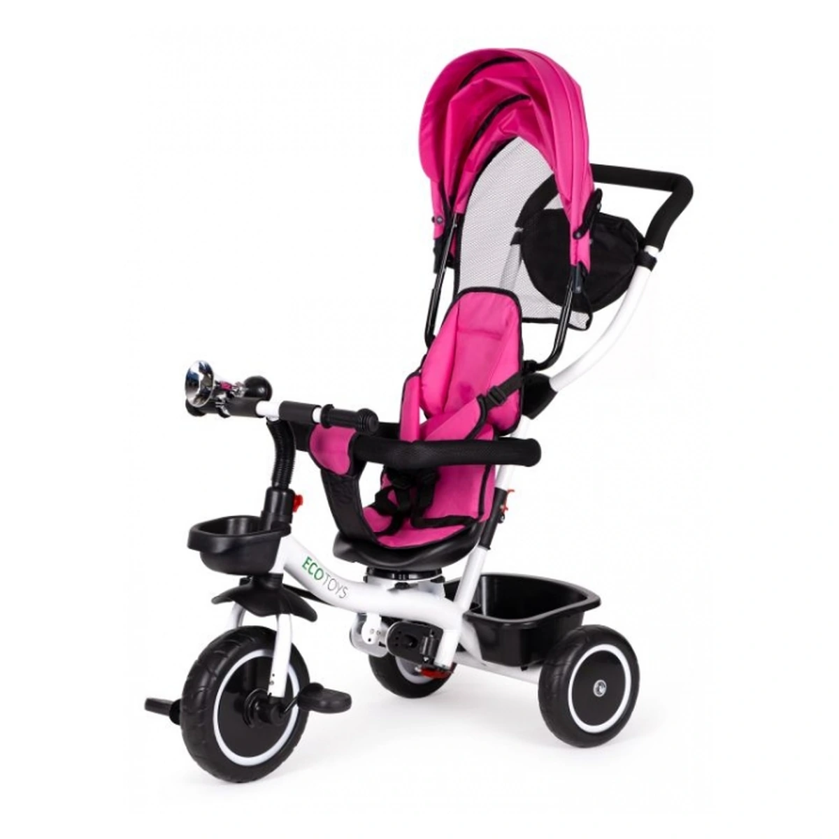 Triciclete - Tricicleta Ecotoys, functie rotire 360° - Roz