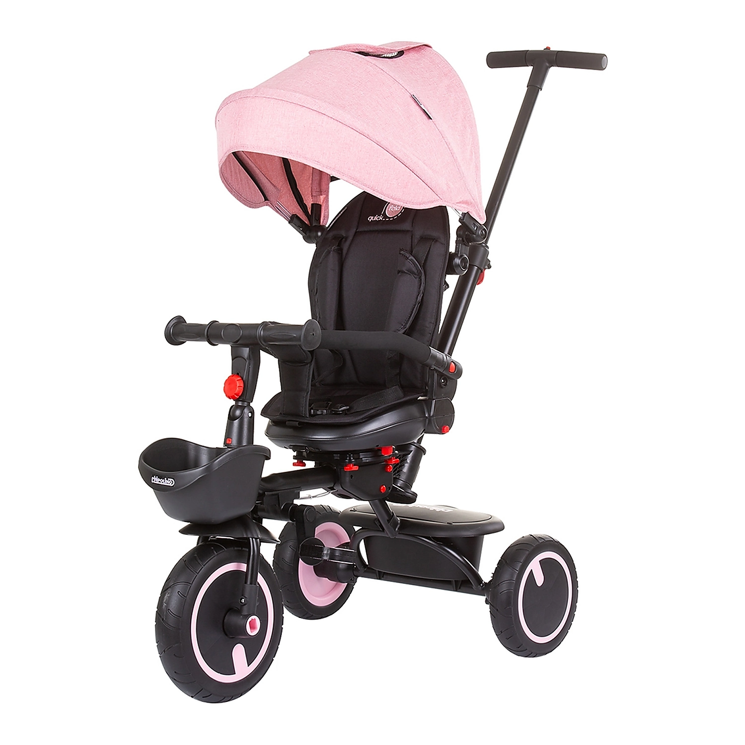 Triciclete - Tricicleta pliabila Chipolino Quick Fold cu sezut reversibil rose water