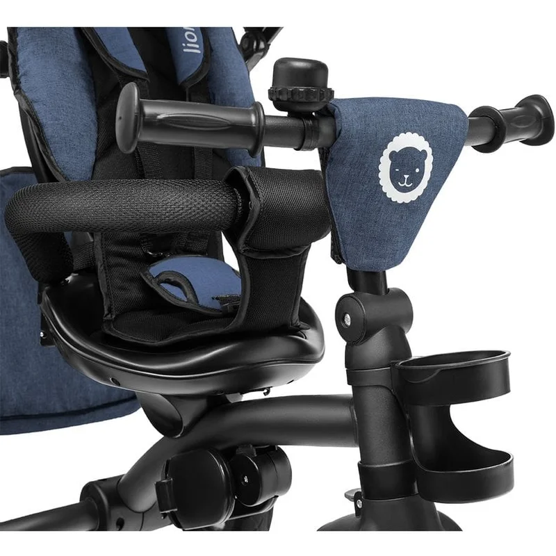 Lionelo - Tricicleta Tris, Mecanism de pedalare libera, Suport picioare, Control al directiei, Scaun reversibil, Rotire 360 grade, Pliabila, Conform cu standardul europeane de securitate EN71, Albastr [16]