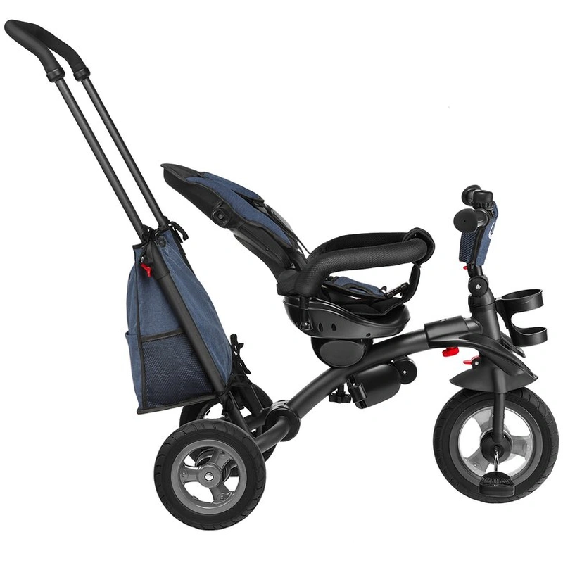Lionelo - Tricicleta Tris, Mecanism de pedalare libera, Suport picioare, Control al directiei, Scaun reversibil, Rotire 360 grade, Pliabila, Conform cu standardul europeane de securitate EN71, Albastr [10]