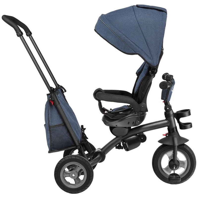Lionelo - Tricicleta Tris, Mecanism de pedalare libera, Suport picioare, Control al directiei, Scaun reversibil, Rotire 360 grade, Pliabila, Conform cu standardul europeane de securitate EN71, Albastr [7]