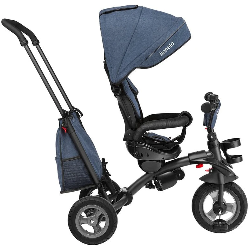 Lionelo - Tricicleta Tris, Mecanism de pedalare libera, Suport picioare, Control al directiei, Scaun reversibil, Rotire 360 grade, Pliabila, Conform cu standardul europeane de securitate EN71, Albastr [6]