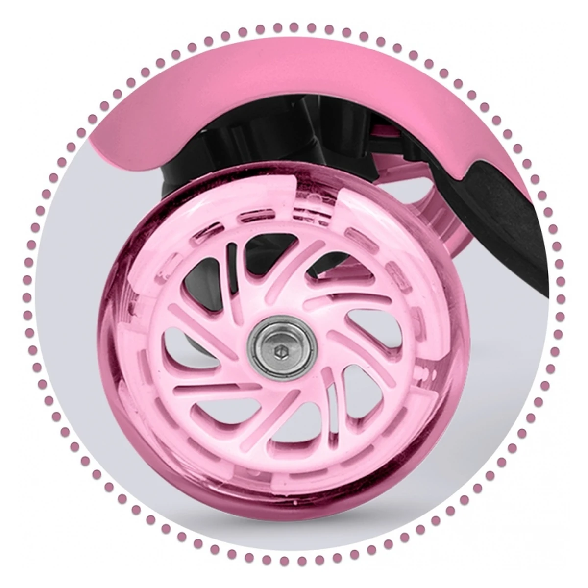 Trotineta 3 in 1 cu roti cu LED Ricokids Todi - Roz 3 ani+ [6]