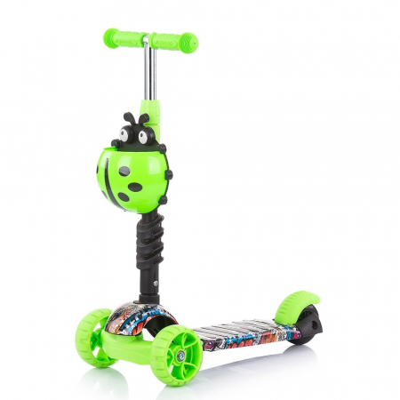 Trotineta Chipolino Kiddy Evo 3 in 1 cu maner green graffiti [7]