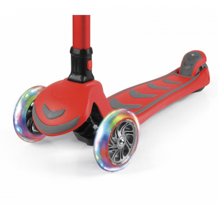 Trotineta copii, Kick`n`Roll, Pliabila, Cu roti luminoase, Reglabila in inaltime, 3-12 ani, Red [1]