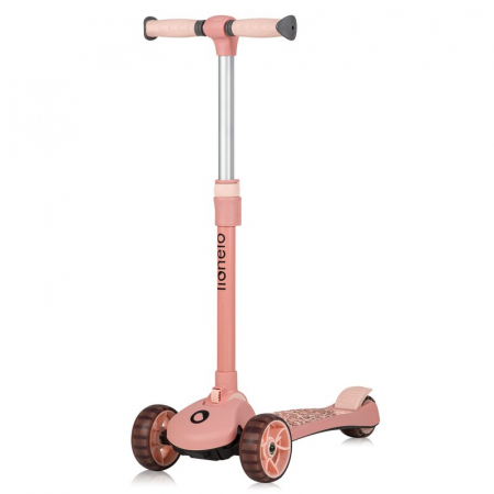 Trotineta, Lionelo, Franky, Pliabila, Pana la 50 kg, Sezut detasabil, Roti cu LED, 12 luni+, Pink Rose [3]