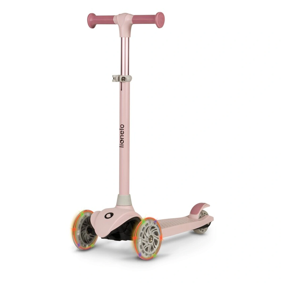 Trotinete - Trotineta, Lionelo, Jessy, Pana la 50 Kg, lumini LED, 3 ani+, Roz