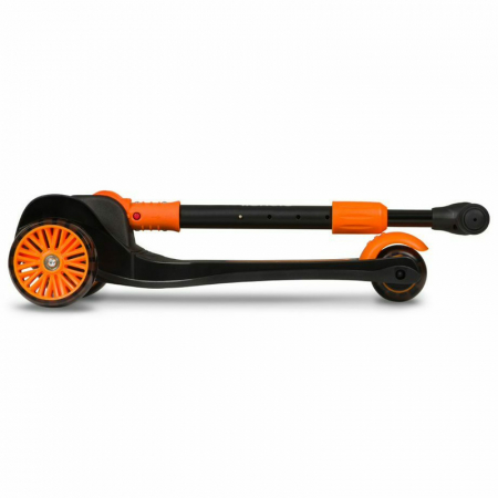 Trotineta, Lionelo, Timy, Copii, Ultrapliabila, Pana la 50 Kg, Lumini LED, 3 ani+, Portocaliu/Negru [9]