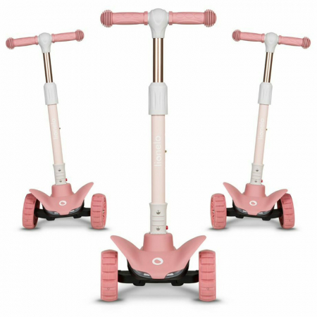 Trotineta, Lionelo, Timy, Copii, Ultrapliabila, Pana la 50 Kg, lumini LED, 23 ani+, Roz [15]