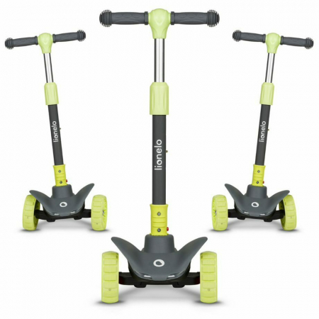 Trotineta, Lionelo, Timy, Copii, Ultrapliabila, Pana la 50 Kg, lumini LED, 3 ani+, Verde [15]