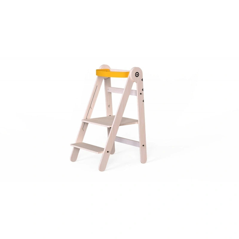 Turn de invatare pliabil MamaToyz Learning Tower din lemn, Galben [1]