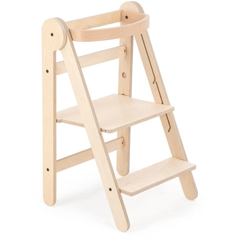 Turnuri de invatare - Turn de invatare pliabil MamaToyz Learning Tower din lemn, Natur