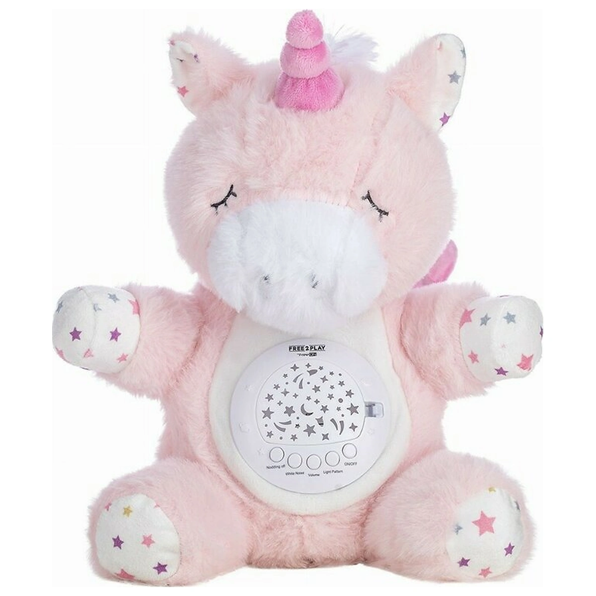 Jucarii - Unicorn Muzical cu Proiector, Free2Play, Cu 7 modele de proiectie, Cu sunete si melodii 0 luni+