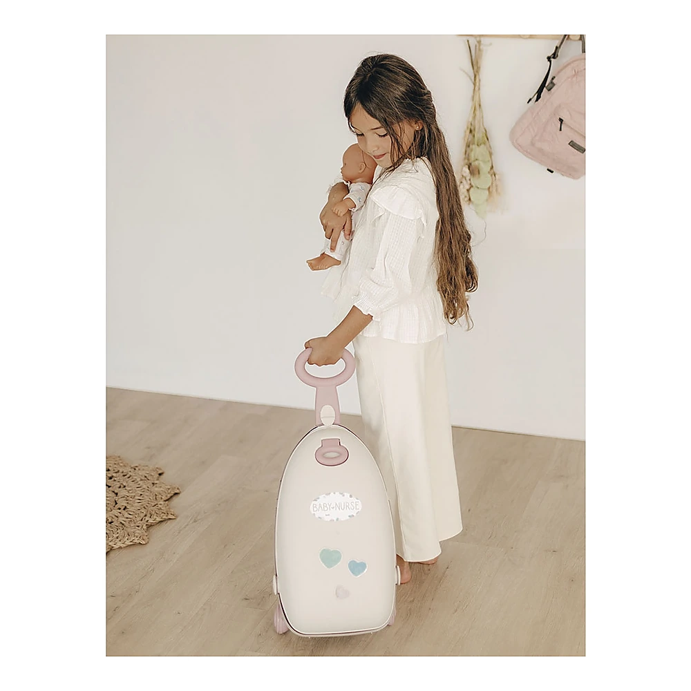 Valiza multifunctionala pentru papusi Smoby Baby Nurse 3 in 1 maro [6]