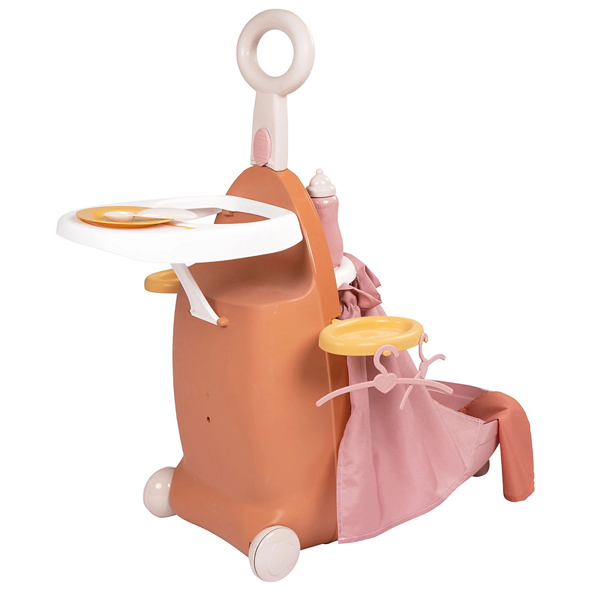Mobilier pentru papusi - Valiza multifunctionala pentru papusi Smoby Baby Nurse Nursery Suitcase 3 in 1 cu 6 accesorii