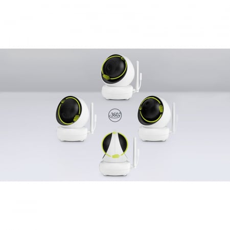 Videofon Babyline 8.3, Cu termometru, Cu melodii, Comunicare in 2 sensuri, Rotire 360 grade, Alb [6]