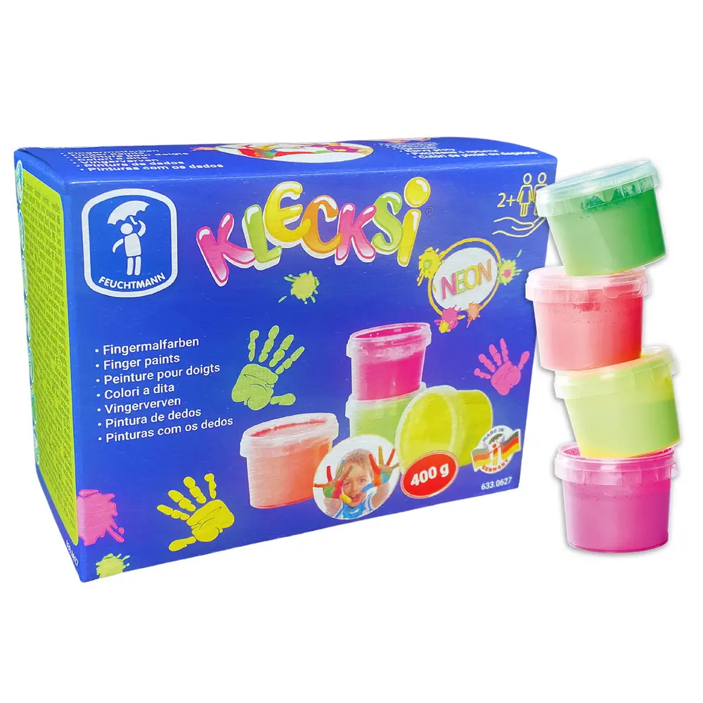Vopsea pentru pictura cu degetele - 4 culori neon de la FEUCHTMANN [1]