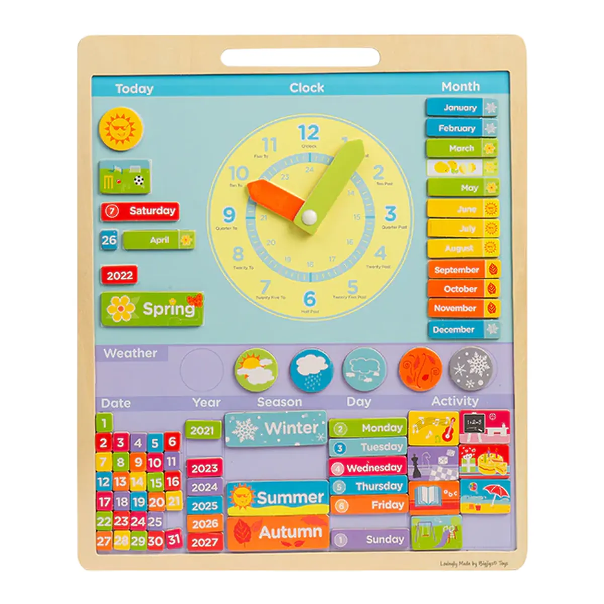 Vremea - Calendar magnetic in limba engleza BIGJIGS Toys 8 ani [2]