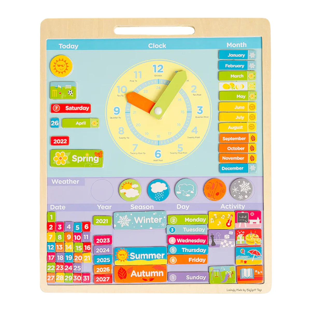 Jucarii educative - Calendar magnetic Vremea engleza BIGJIGS pentru copii